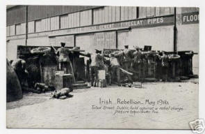 8.Talbot Street Dublin, held against a rebel charge. Picture taken under fire.