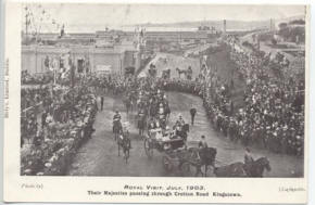 Royal Visit July 1903. Their Majesties passing through Crofton Road Kingston