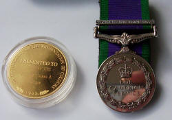Ulster Defence Regiment Medal & Medallion.